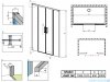 Radaway Idea Black Dwd drzwi wnękowe 160cm czarny mat/szkło przejrzyste 387126-54-01